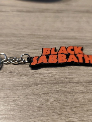 Black Sabbath 3D Printed Keyring New