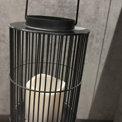Modern decorative lantern used with metal grid design