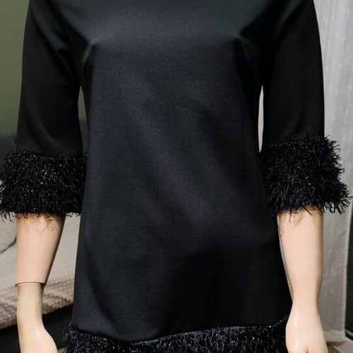 On Line evening mini dress like new, size M, black