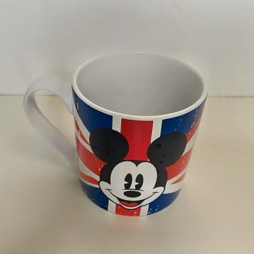 Disney Store mug collectible London tribute with Mickey Mouse and Union Jack