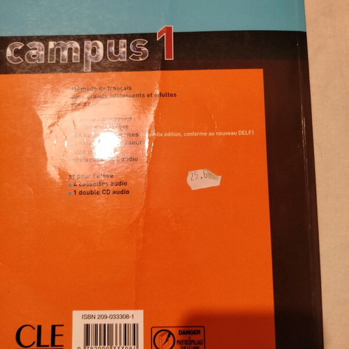 Campus 1 CLE International used French language book