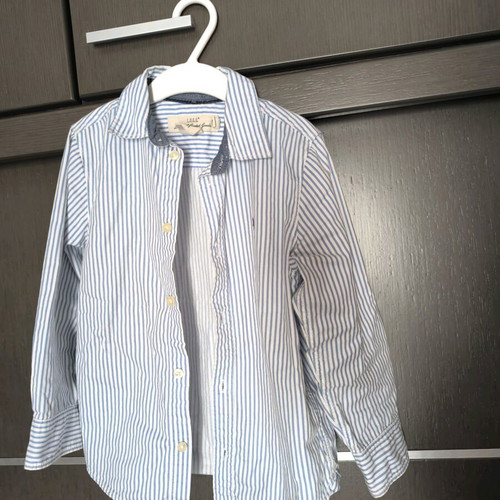 Long-sleeve shirt for boy 4-5 years H&M like new, striped white and blue