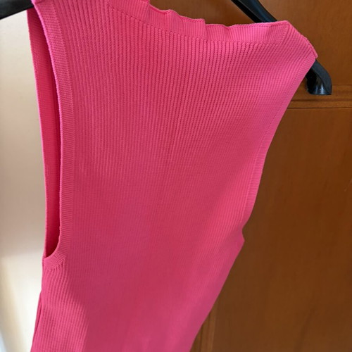 Ribbed blouse pink, like new, one size