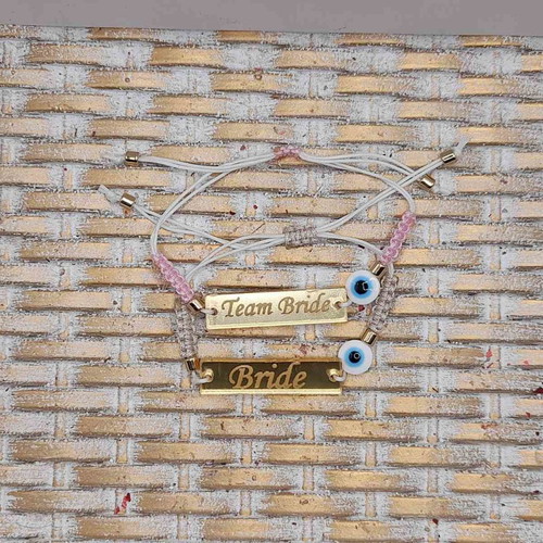 Bride and Team Bride bracelets new handmade with evil eye