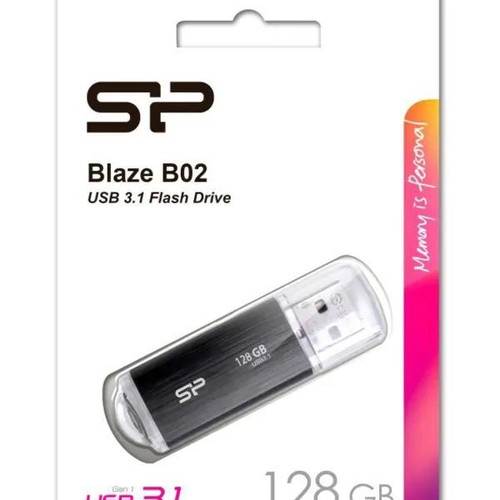 Silicon Power Blaze B02 USB Flash Drive 128GB USB 3.2 black new