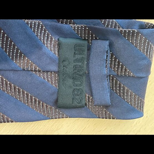 Ultimo 82 tie blue 100% silk new