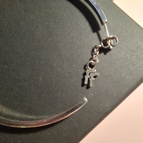Folli Follie silver hoop earrings like new, large 6cm