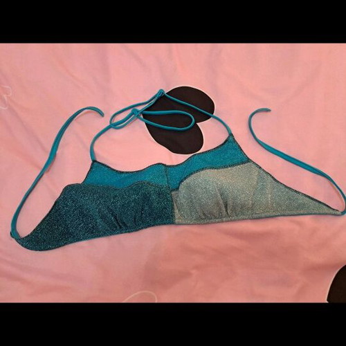 Calzedonia women's swimsuit new, blue with silver thread