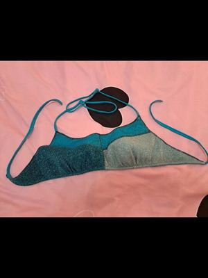 Calzedonia women's swimsuit new, blue with silver thread