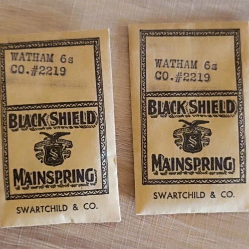 Watch mainsprings for Waltham and Hamilton, pack of 20, New Old Stock