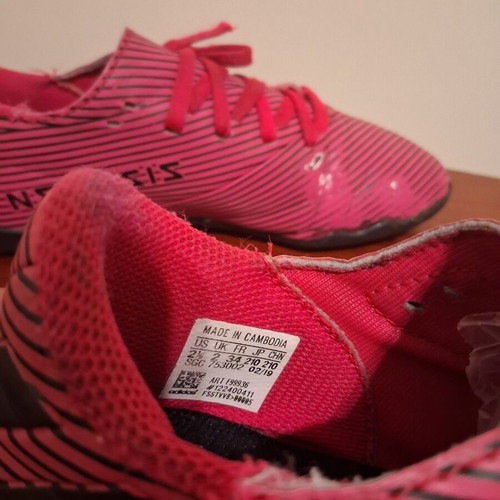 Adidas ΝΣΜΣΖΙΖ N34 football shoes used, purple for girls and boys