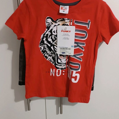 Boys' summer set Funky new, red