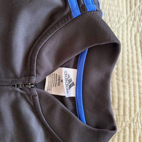 Adidas kids jacket like new, size M, black blue