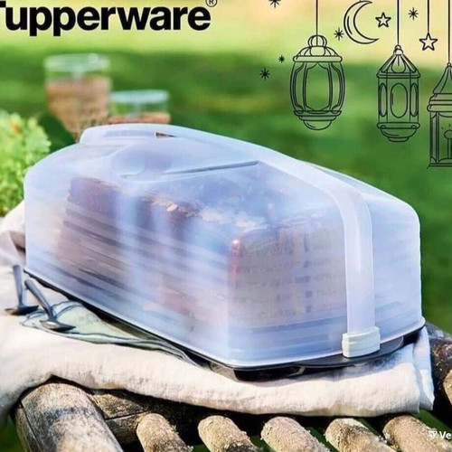 Tupperware Large Rectangular Delicié Cake Server new