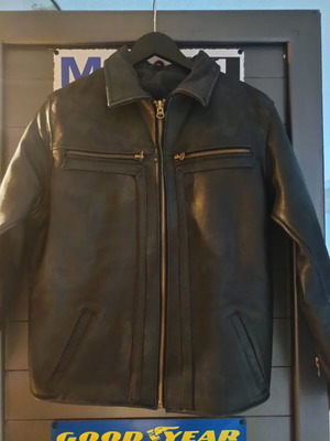 Jacket Leader Vainas leather, like new, black, thick material