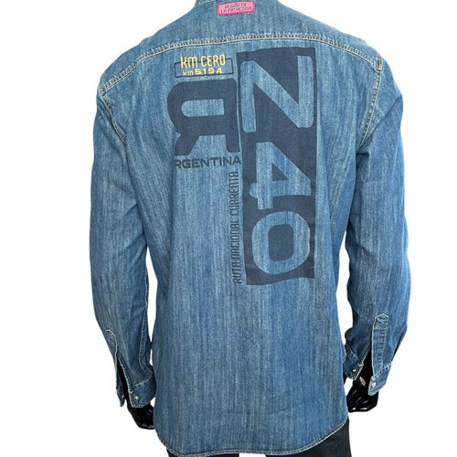 La Martina Buenos Aires denim shirt XL like new, blue