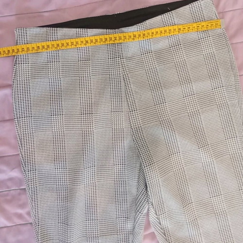 Slim pants black and white, elastic, high waist, like new, size XL