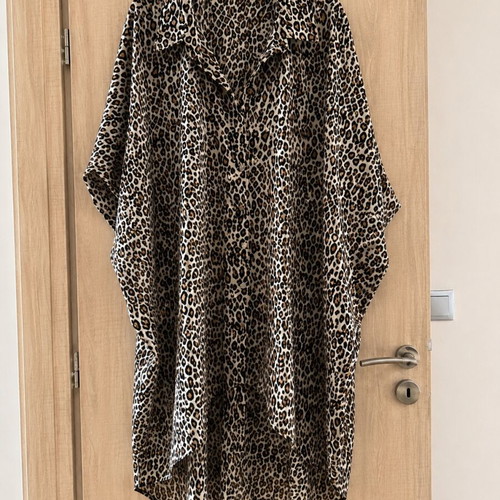 Leopard shirt dress Fashion Plus oversize, like new, beige and brown