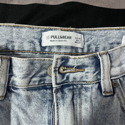Pull & Bear Mom Jeans, size 34, blue
