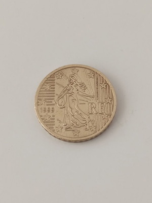 Collectible 50 Cent Euro Coin 1999 France used