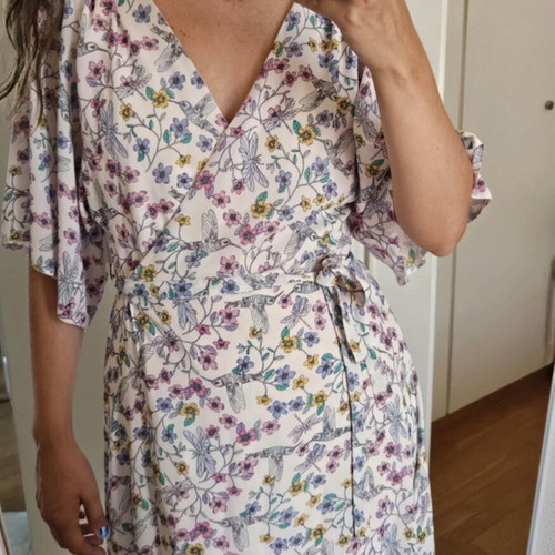 Liquorish floral wrap midi dress, multicolor, UK 12 / EU 40 / M-L