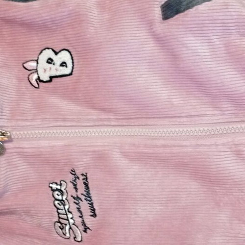 Corduroy set with fleece inside, bell-bottom pants like new