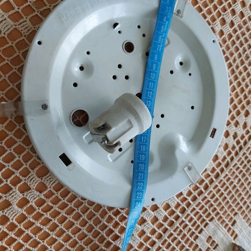 Ceiling light used without glass part, light metal