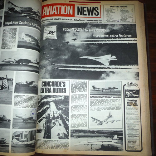 Aviation "Aviation News" volume with 27 used issues from 1970s