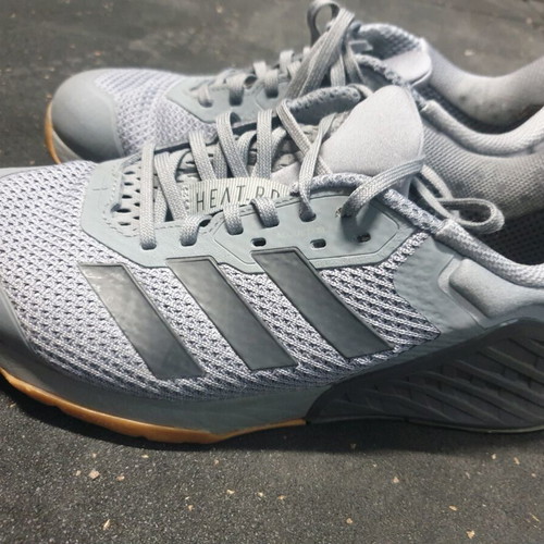 Adidas Dropset 3 athletic shoes used, size 42.5, grey