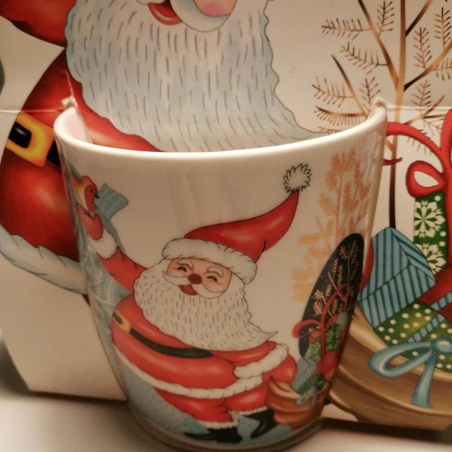 Christmas porcelain mug 350ml with Santa figure Marva home new
