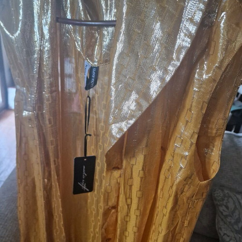 Silk dress Nadia Rapti new, gold color, size M