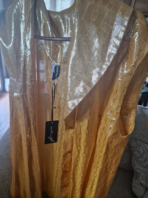 Silk dress Nadia Rapti new, gold color, size M
