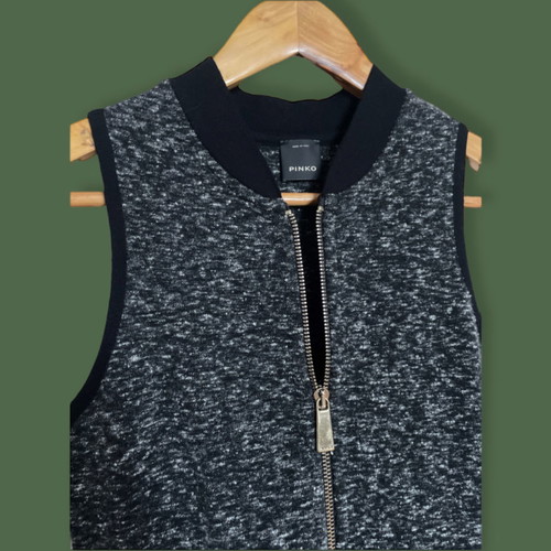 Pinko mini dress new, dark gray with black
