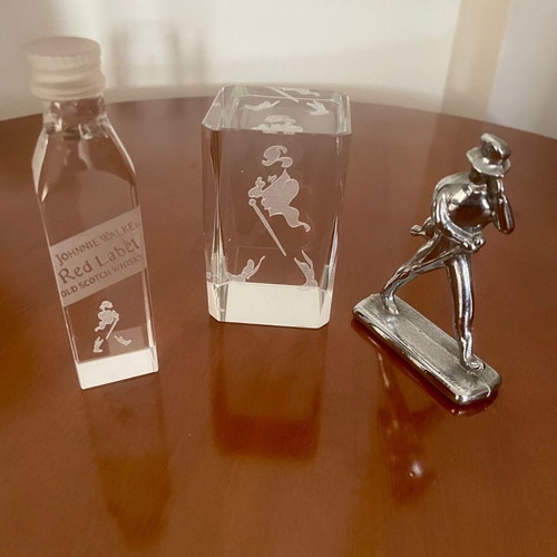 Johnnie Walker collectible decorations used, set of 3