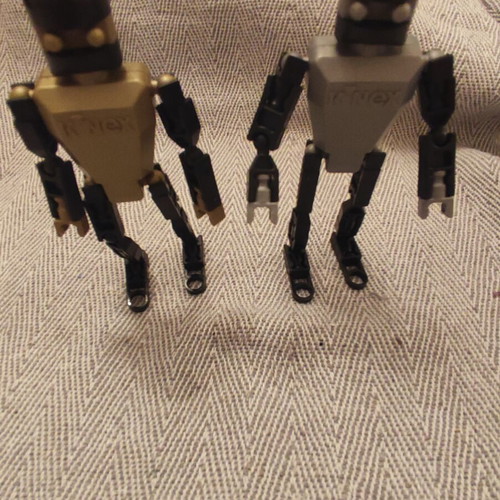Robot Men figures used, gold and silver by K'NEX