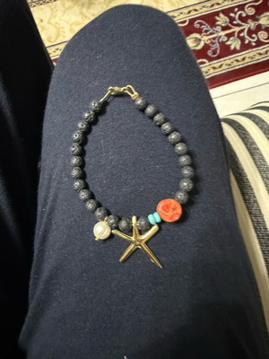 Bracelets set used, two with starfish and double design