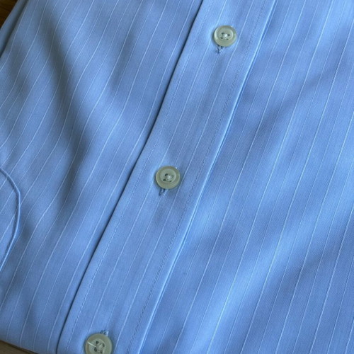 New Westbury solid light blue shirt with white stripes, size M