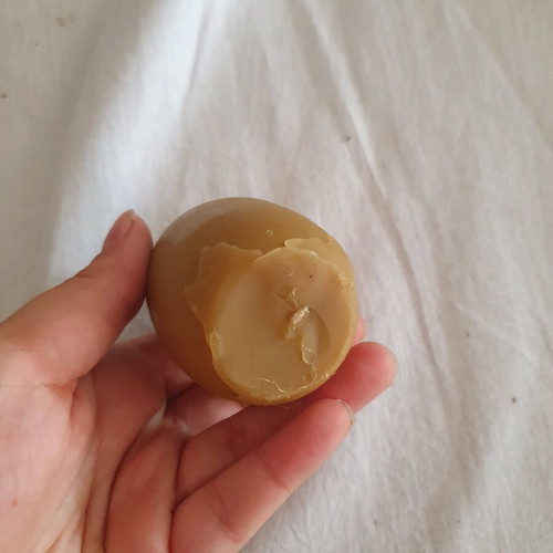 Beeswax candle used, good condition