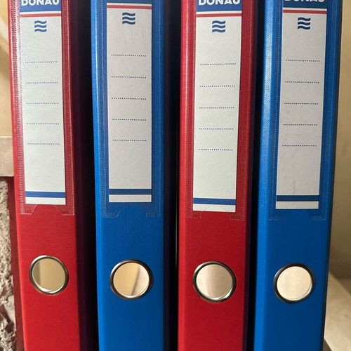 Donau A4 Filing Binders new, pack of 4 red and blue