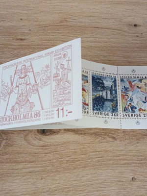 Σουηδία Τευχίδιο Γραμματοσήμων καινούργιο, διεθνής έκθεση 1986