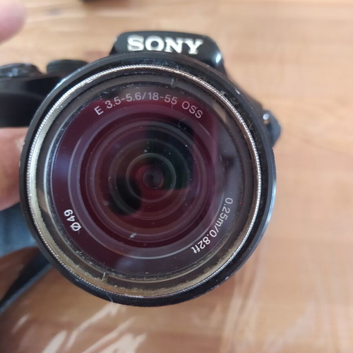 Sony A3000 camera used with E 18-55 3.5-5.6 OSS lens and accessories