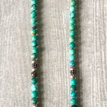 Boho handmade necklace with natural turquoise like new