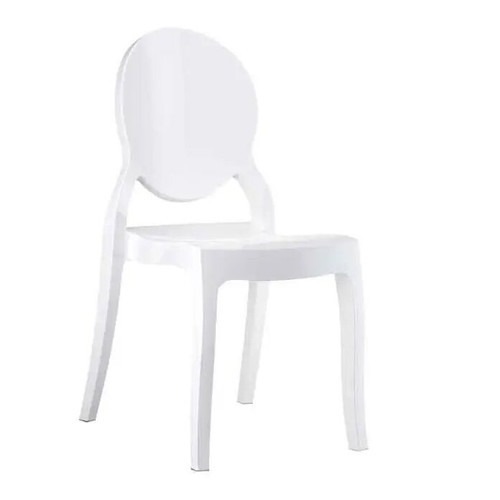 Plexiglass dining chairs like new, pack of 4 white