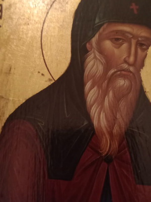 Saint Gerasimos of Kefalonia icon handmade new with gold