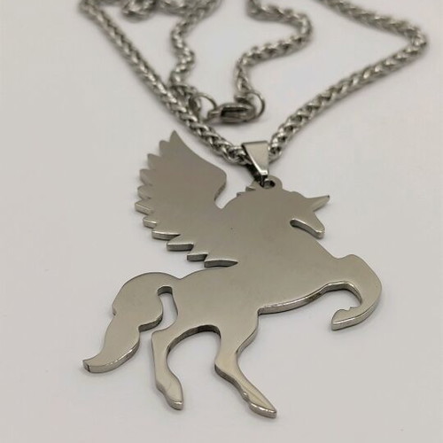 Pegasus Necklace new stainless steel silver color