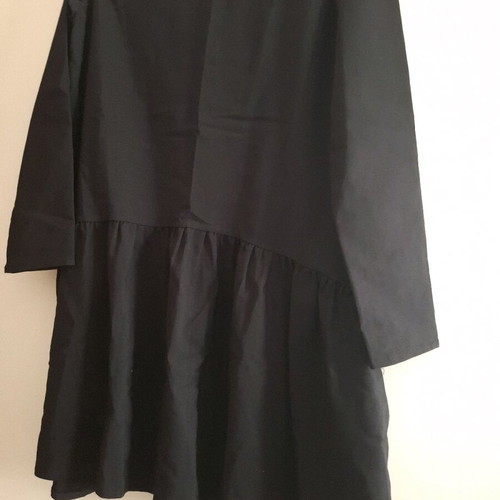 Zara black short dress new with gathers, size M