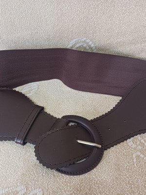 Belt with elastic, 76 cm, brown