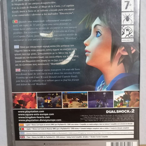 Kingdom Hearts platinum case and cover for Playstation 2 used