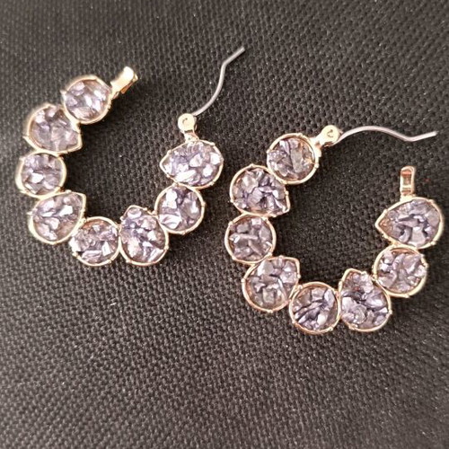 Earrings like new, gray, high quality