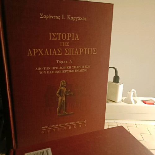 History of Ancient Sparta two-volume work Sarantos Kargakos like new